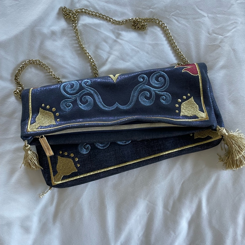 RARE Danielle Nicole Magic Carpet Aladdin Foldover Tassel Crossbody Purse